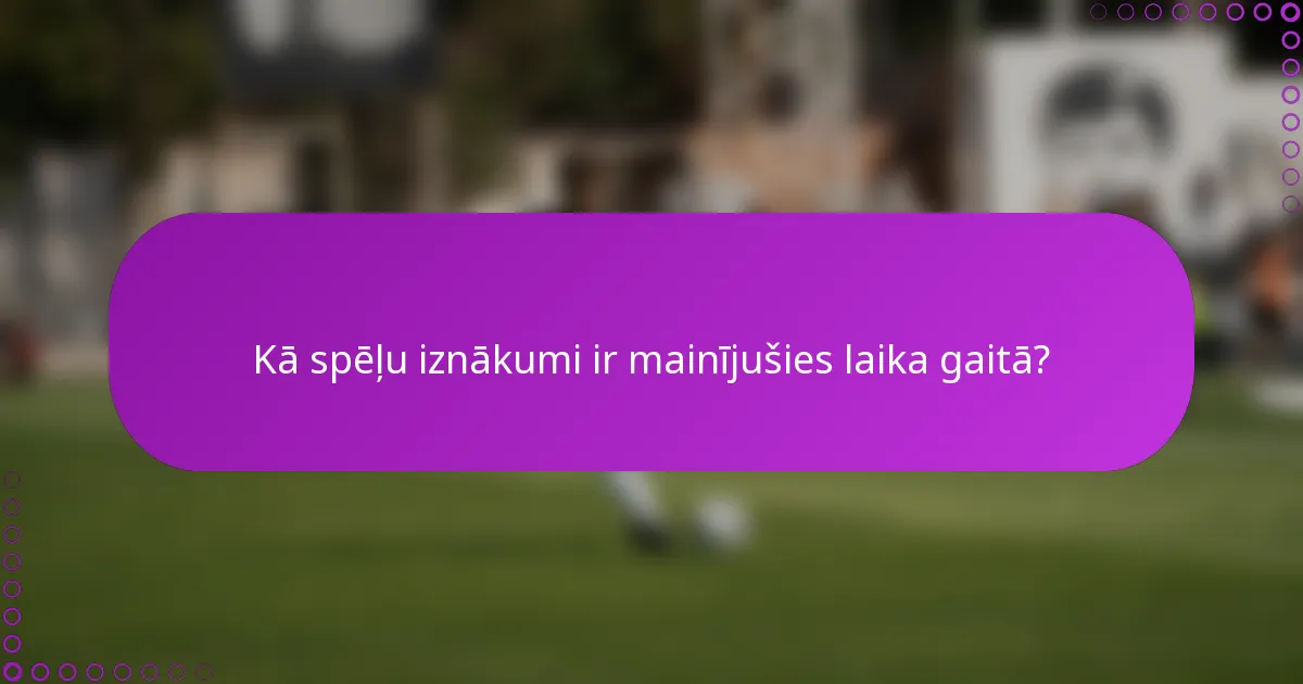 Kā spēļu iznākumi ir mainījušies laika gaitā?