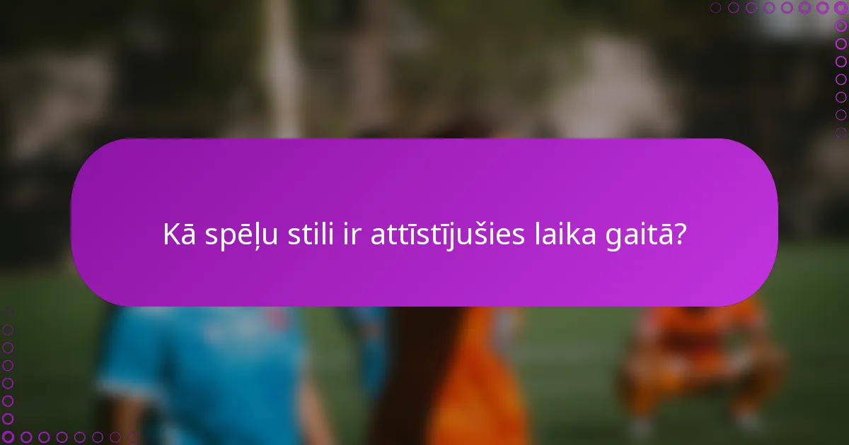 Kā spēļu stili ir attīstījušies laika gaitā?